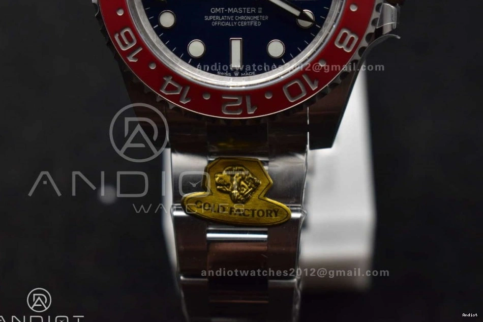 on Gold Weight BLRO Bracelet Dial Gain GMT Black VR3285 126719 Oyster CHS Best Factory Edition Master II 1:1 1109